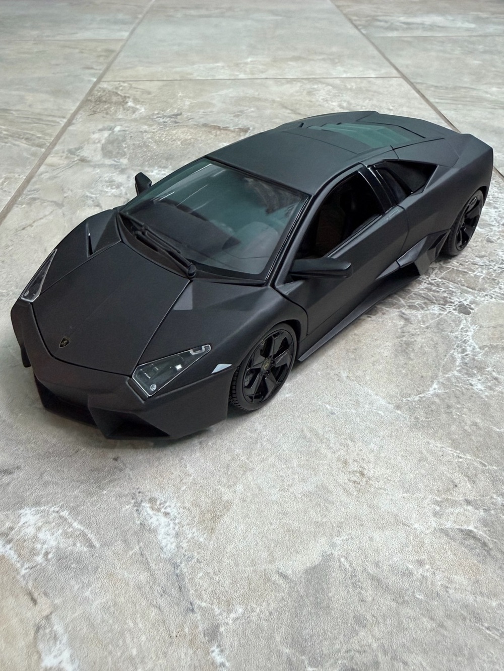 Lamborghini Reventon Matte Black Sports Diecast Car